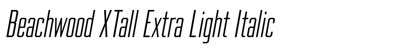 Beachwood XTall Extra Light Italic